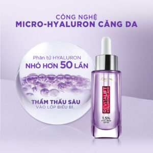 Serum HA L'oreal Paris Dưỡng Cấp Ẩm Tức Thì Căng Mướt Da Revitalift 1.5% Hyaluronic Acid Serum 30ml